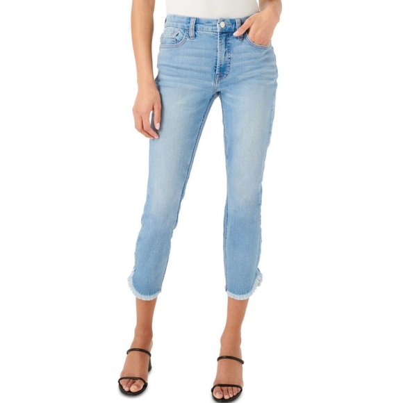 7 For All Mankind Denim - Jen7 7 for All Mankind Women's Jeans Ankle Skinny Size 12 Frayed Tulip Hem